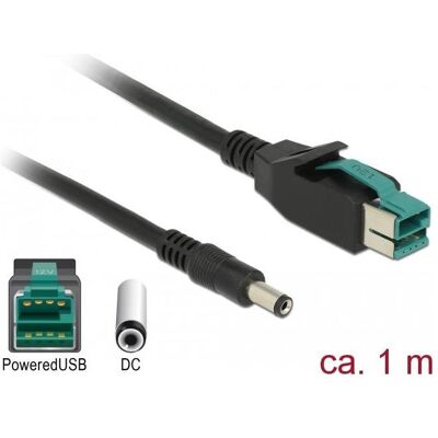 Delock 85497 PoweredUSB Kabel Stecker 12 V (1 m), Stromkabel, Schwarz Delock 85497 PoweredUSB Kabel Stecker 12 V (1 m), Stromkabel, Schwarz
