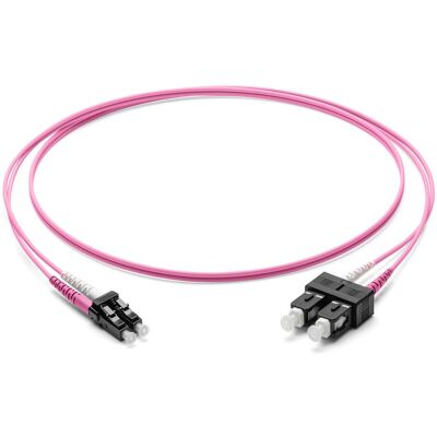 Corning Glasfaser Patchkabel 2x 2.0 mm - Multimode Duplex: LC PC Duplex auf SC PC Duplex, 1m (Violet (1 m), Netzwerkkabel Corning Glasfaser Patchkabel 2x 2.0 mm - Multimode Duplex: LC PC Duplex auf SC PC Duplex, 1m (Violet (1 m), Netzwerkkabel