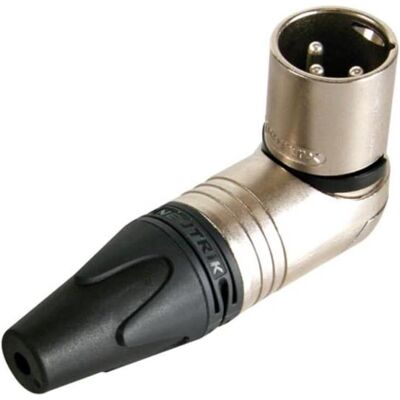 Neutrik - Xlr-Kabelstecker, 3-Polig, Rechtwinklig, Vernickeltes Gehäuse, Silber Beschichtete Kontakte (XLR Kabel), Audiokabel Neutrik - Xlr-Kabelstecker, 3-Polig, Rechtwinklig, Vernickeltes Gehäuse, Silber Beschichtete Kontakte (XLR Kabel), Audiokabel