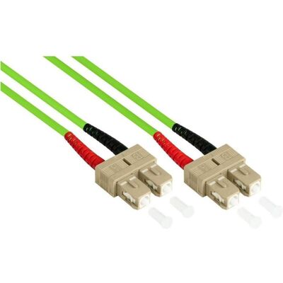 Kabelmeister Patchkabel LWL Duplex OM5 (Multimode, 50/125) SC/SC, LSZH, austauschbare Polarität, 10m (10 m), Netzwerkkabel Kabelmeister Patchkabel LWL Duplex OM5 (Multimode, 50/125) SC/SC, LSZH, austauschbare Polarität, 10m (10 m), Netzwerkkabel