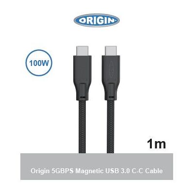 Origin Storage OS-USBCC-5G-1M (1 m, USB 3.2 Gen 1, 100 W), USB Kabel Origin Storage OS-USBCC-5G-1M (1 m, USB 3.2 Gen 1, 100 W), USB Kabel