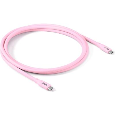 Club 3D Club3D Lifestyle USB-C Kabel PD 240W,20Gbps 2m pink St/St retail (2 m, USB 4, 240 W), USB Kabel Club 3D Club3D Lifestyle USB-C Kabel PD 240W,20Gbps 2m pink St/St retail (2 m, USB 4, 240 W), USB Kabel