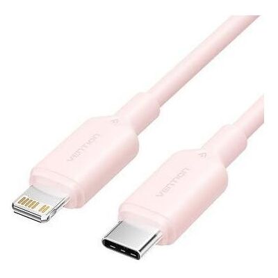 Vention USB 2.0 Type-C Male to Lightning Male 3A Cable 1M Pink PVC Type (1 m, USB 2.0, 27 W), USB Kabel Vention USB 2.0 Type-C Male to Lightning Male 3A Cable 1M Pink PVC Type (1 m, USB 2.0, 27 W), USB Kabel