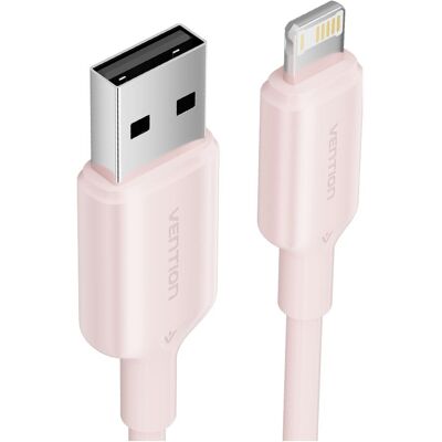 Vention USB 2.0 Type-A Male to Lightning Male 2.4A Cable 1M Pink PVC Type (1 m, USB 2.0, 12 W), USB Kabel Vention USB 2.0 Type-A Male to Lightning Male 2.4A Cable 1M Pink PVC Type (1 m, USB 2.0, 12 W), USB Kabel