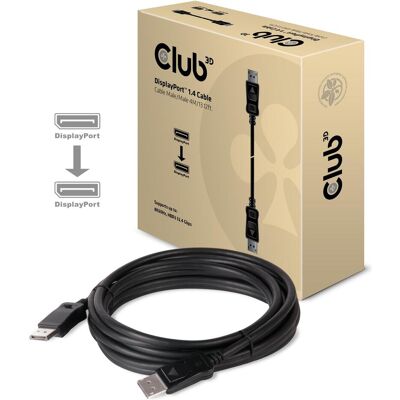 Club 3D DisplayPort 1.4 HBR3 (4 m), Videokabel, Schwarz Club 3D DisplayPort 1.4 HBR3 (4 m), Videokabel, Schwarz
