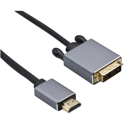Helos Anschlusskabel, HDMI Stecker/DVI Stecker, PREMIUM 4K, 2,0m, schwarz HDMI 1.4 St./ DVI-D single link (2 m), Videokabel, Schwarz Helos Anschlusskabel, HDMI Stecker/DVI Stecker, PREMIUM 4K, 2,0m, schwarz HDMI 1.4 St./ DVI-D single link (2 m), Videokabel, Schwarz