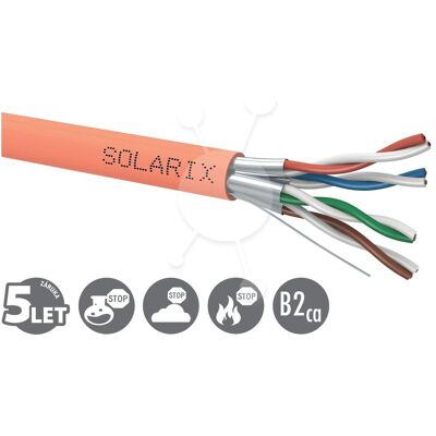 Solarix 500M Cat6A abgeschirmtes Ethernet-Kabel - Orange Solarix 500M Cat6A abgeschirmtes Ethernet-Kabel - Orange