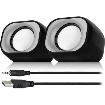 Eminent EM3513 - Kompakte 2.0 Stereo-Lautsprecher für PC/Laptop - Schwarz Eminent EM3513 - Kompakte 2.0 Stereo-Lautsprecher für PC/Laptop - Schwarz