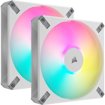 Corsair AF140 Rgb Elite (140 mm, 2x), PC Lüfter, Weiss Corsair AF140 Rgb Elite (140 mm, 2x), PC Lüfter, Weiss