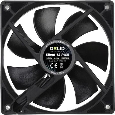Gelid Silent (120 mm, 4x), PC Lüfter, Schwarz Gelid Silent (120 mm, 4x), PC Lüfter, Schwarz