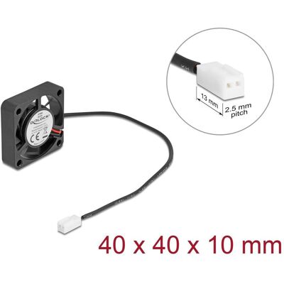 Delock Axiallüfter 5 V DC, 40 x 40 x 10 mm schwarz (40 mm, 1x), PC Lüfter, Schwarz Delock Axiallüfter 5 V DC, 40 x 40 x 10 mm schwarz (40 mm, 1x), PC Lüfter, Schwarz