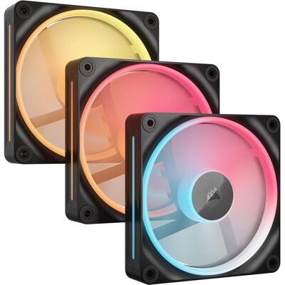 Corsair iCUE LINK LX120-R RGB (120 mm, 3x), PC Lüfter, Schwarz Corsair iCUE LINK LX120-R RGB (120 mm, 3x), PC Lüfter, Schwarz