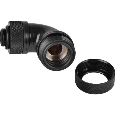 Thermaltake Pacific Anschluss G1/4 Zoll 90 Grad, Wasserkühlung Anschluss, Schwarz Thermaltake Pacific Anschluss G1/4 Zoll 90 Grad, Wasserkühlung Anschluss, Schwarz