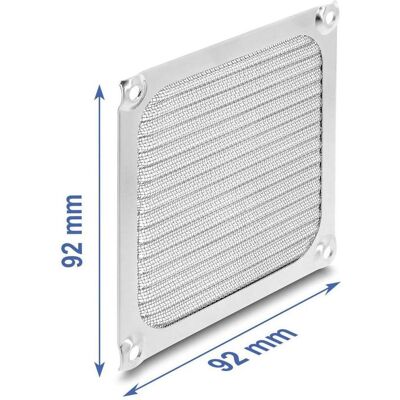 Delock Lüftergitter 92 x 92 mm Aluminium Lüfter Staubfilte, PC Lüfter Zubehör, Silber Delock Lüftergitter 92 x 92 mm Aluminium Lüfter Staubfilte, PC Lüfter Zubehör, Silber