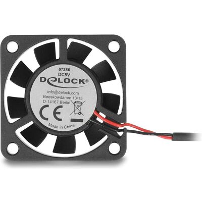 Delock Axiallüfter 5 V DC, 40 x 40 x 10 mm schwarz (40 mm, 1x), PC Lüfter, Schwarz Delock Axiallüfter 5 V DC, 40 x 40 x 10 mm schwarz (40 mm, 1x), PC Lüfter, Schwarz