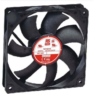 RS PRO DC sealed sleeve fan,120mm 24V low speed (120 mm), PC Lüfter RS PRO DC sealed sleeve fan,120mm 24V low speed (120 mm), PC Lüfter