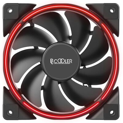 Pccooler CORONA mit roter Beleuchtung (120 mm), PC Lüfter, Rot, Schwarz Pccooler CORONA mit roter Beleuchtung (120 mm), PC Lüfter, Rot, Schwarz