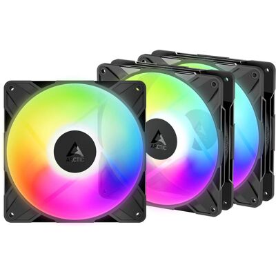 Arctic P14 Pro Reverse A-RGB (3-pack) - Kabinet kler - 140mm - Sort med RGB LED lys (140 mm, 3x), PC Lüfter, Schwarz Arctic P14 Pro Reverse A-RGB (3-pack) - Kabinet kler - 140mm - Sort med RGB LED lys (140 mm, 3x), PC Lüfter, Schwarz