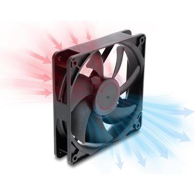 Delock Axiallüfter 48 V DC, 120 x 120 x 25 mm mit 2 Pin Lüfteranschluss schwarz (67448) (120 mm), PC Lüfter, Schwarz Delock Axiallüfter 48 V DC, 120 x 120 x 25 mm mit 2 Pin Lüfteranschluss schwarz (67448) (120 mm), PC Lüfter, Schwarz