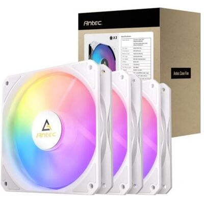 Antec P12 ARGB PWM Wit set van 3 (120 mm, 3x), PC Lüfter, Weiss Antec P12 ARGB PWM Wit set van 3 (120 mm, 3x), PC Lüfter, Weiss