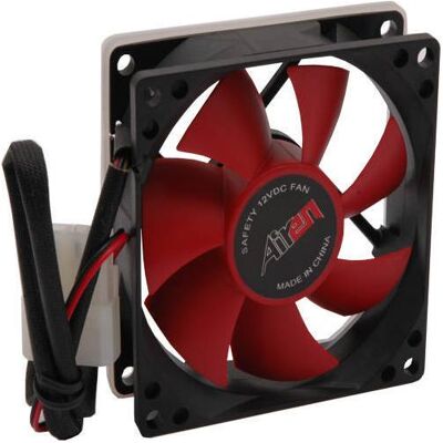 Airen FAN RedWings80 Deluxe (80 mm, 4x), PC Lüfter, Schwarz, Rot Airen FAN RedWings80 Deluxe (80 mm, 4x), PC Lüfter, Schwarz, Rot