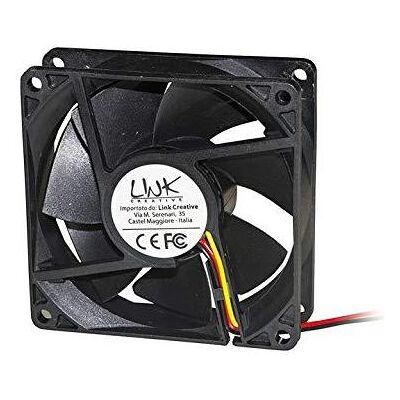 Link VENTOLA PER CASE 80X80X25MM BK 12V CONNETTORE 3 FILI CON VITI INCLUSE (80 mm, 1x), PC Lüfter, Schwarz Link VENTOLA PER CASE 80X80X25MM BK 12V CONNETTORE 3 FILI CON VITI INCLUSE (80 mm, 1x), PC Lüfter, Schwarz