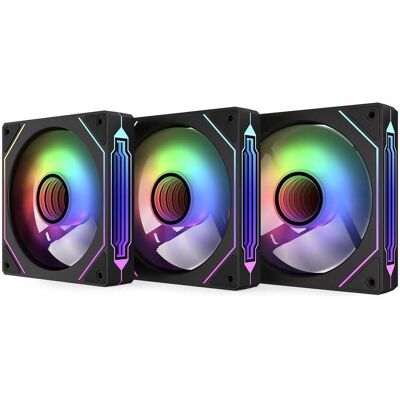 Krux Wentylator Corvus 120 ARGB 3-pack (KRXE007) (120 mm, 3x), PC Lüfter Krux Wentylator Corvus 120 ARGB 3-pack (KRXE007) (120 mm, 3x), PC Lüfter