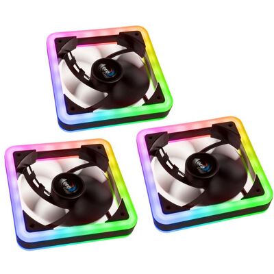 Aerocool Edge 14 Pro Lüfter, RGB, 3er Pack inkl. Controller (140 mm, 3x), PC Lüfter, Schwarz Aerocool Edge 14 Pro Lüfter, RGB, 3er Pack inkl. Controller (140 mm, 3x), PC Lüfter, Schwarz
