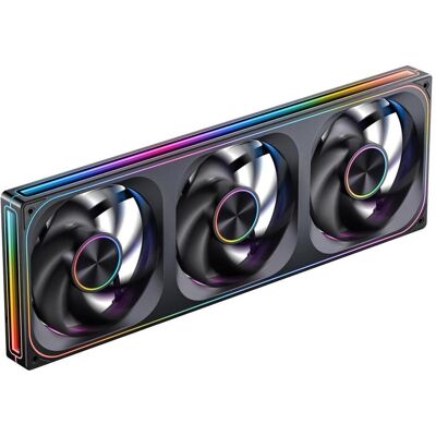 Jonsbo Wentylator Wentylatory ZA-420 Black PWM ARGB (3x140mm - 420mm) (140 mm), PC Lüfter, Schwarz Jonsbo Wentylator Wentylatory ZA-420 Black PWM ARGB (3x140mm - 420mm) (140 mm), PC Lüfter, Schwarz