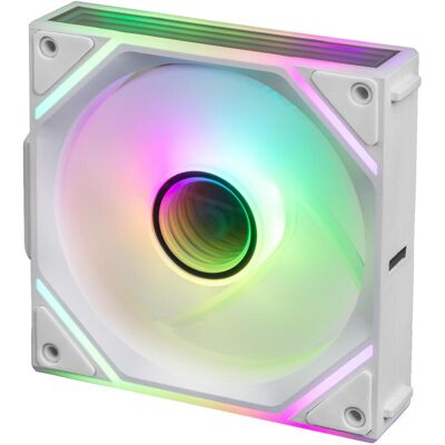 Blackstorm Luna MAG-INF ARGB PWM Fan, white, 120 mm (120 mm, 1x), PC Lüfter, Weiss Blackstorm Luna MAG-INF ARGB PWM Fan, white, 120 mm (120 mm, 1x), PC Lüfter, Weiss