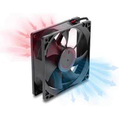 Delock Axiallüfter 48 V DC, 92 x 92 x 25 mm mit 2 Pin Lüfteranschluss schwarz (67447) (92 mm), PC Lüfter, Schwarz Delock Axiallüfter 48 V DC, 92 x 92 x 25 mm mit 2 Pin Lüfteranschluss schwarz (67447) (92 mm), PC Lüfter, Schwarz
