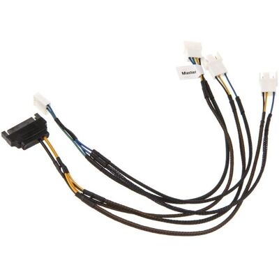 Akasa Flexa FP3S PWM Verteiler-Kabel (3 Lüfter) - gesleevt (30 cm, 4 pin PWM, SATA), Interne Kabel (PC) Akasa Flexa FP3S PWM Verteiler-Kabel (3 Lüfter) - gesleevt (30 cm, 4 pin PWM, SATA), Interne Kabel (PC)