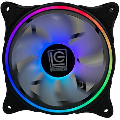 LC-Power LC-CF-120-ARGB-B Black Geh�usel�fter 120mm 12x12CM retail (120 mm, 1x), PC Lüfter, Schwarz LC-Power LC-CF-120-ARGB-B Black Geh�usel�fter 120mm 12x12CM retail (120 mm, 1x), PC Lüfter, Schwarz