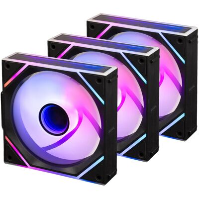 Blackstorm Luna MAG-INF ARGB PWM Fan Pack, black, 120 mm, set of 3 (120 mm, 3x), PC Lüfter, Schwarz Blackstorm Luna MAG-INF ARGB PWM Fan Pack, black, 120 mm, set of 3 (120 mm, 3x), PC Lüfter, Schwarz