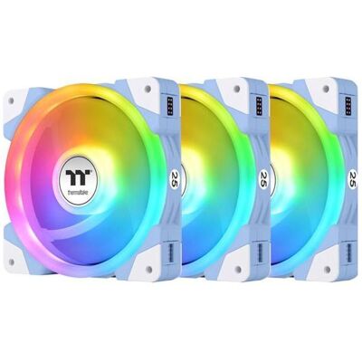 Thermaltake Lot De 3 Ventilateurs De Boitier Swafan Ex Sync - 12cm (Bleu) (120 mm, 3x), PC Lüfter, Mehrfarbig, Blau Thermaltake Lot De 3 Ventilateurs De Boitier Swafan Ex Sync - 12cm (Bleu) (120 mm, 3x), PC Lüfter, Mehrfarbig, Blau