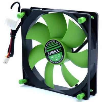 Aimaxx eNVicooler 12 (GreenWing) (120 mm, 1x), PC Lüfter, Schwarz, Grün Aimaxx eNVicooler 12 (GreenWing) (120 mm, 1x), PC Lüfter, Schwarz, Grün