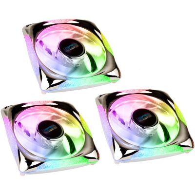 Lamptron PLUTO + ARGB PWM fan 3 pcs. - black (120 mm, 3x), PC Lüfter, Schwarz Lamptron PLUTO + ARGB PWM fan 3 pcs. - black (120 mm, 3x), PC Lüfter, Schwarz