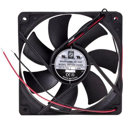 RS PRO Lüfter 120x25mm 24Vdc (120 mm), PC Lüfter, Schwarz RS PRO Lüfter 120x25mm 24Vdc (120 mm), PC Lüfter, Schwarz