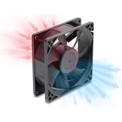 Delock Axiallüfter 48 V DC, 80 x 80 x 25 mm mit 4 Pin PWM Lüfteranschluss schwarz (67451) (80 mm), PC Lüfter, Schwarz Delock Axiallüfter 48 V DC, 80 x 80 x 25 mm mit 4 Pin PWM Lüfteranschluss schwarz (67451) (80 mm), PC Lüfter, Schwarz