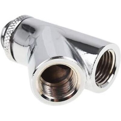 Alphacool Eiszapfen Y-Verbinder 45° drehbar, Wasserkühlung Anschluss, Silber Alphacool Eiszapfen Y-Verbinder 45° drehbar, Wasserkühlung Anschluss, Silber