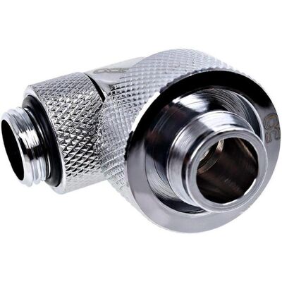 Alphacool 19/13mm Eiszapfen 90° drehbar G1/4, Wasserkühlung Anschluss, Silber Alphacool 19/13mm Eiszapfen 90° drehbar G1/4, Wasserkühlung Anschluss, Silber