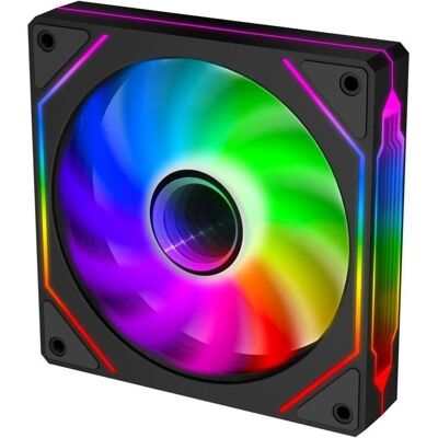 Evolveo 120UX, ventilátor, 120mm, 4pin PWM, ARGB, černý (120 mm), PC Lüfter, Schwarz Evolveo 120UX, ventilátor, 120mm, 4pin PWM, ARGB, černý (120 mm), PC Lüfter, Schwarz