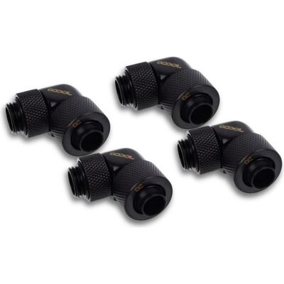 Alphacool Eiszapfen 13/10mm Anschraubt??lle 90?? drehbar G1/4 - 4pcs Set Deep Black, Wasserkühlung Anschluss, Schwarz Alphacool Eiszapfen 13/10mm Anschraubt??lle 90?? drehbar G1/4 - 4pcs Set Deep Black, Wasserkühlung Anschluss, Schwarz