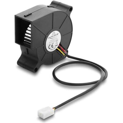 Delock Radiallüfter / Lüftergebläse 12 V DC 60 x 60 x 25 mm mit 3-Pin Lüfteranschluss, schwarz (60 mm, 1x), PC Lüfter, Schwarz Delock Radiallüfter / Lüftergebläse 12 V DC 60 x 60 x 25 mm mit 3-Pin Lüfteranschluss, schwarz (60 mm, 1x), PC Lüfter, Schwarz