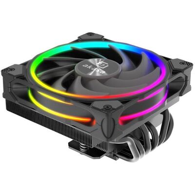 Akasa chladič CPU - SOHO H6L RGB (77.60 mm), CPU Kühler, Schwarz Akasa chladič CPU - SOHO H6L RGB (77.60 mm), CPU Kühler, Schwarz