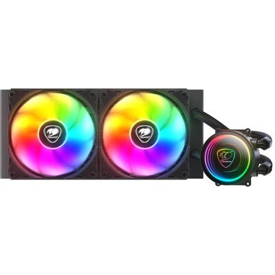 Cougar Kit Watercooling AIO Poseidon Elite RGB - 240mm (Noir), CPU Wasserkühler, Schwarz Cougar Kit Watercooling AIO Poseidon Elite RGB - 240mm (Noir), CPU Wasserkühler, Schwarz