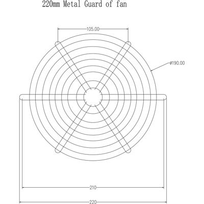 Tru Components Lüftergitter 1 St. (B x H) 220 mm x 220 mm Stahl, PC Lüfter Zubehör Tru Components Lüftergitter 1 St. (B x H) 220 mm x 220 mm Stahl, PC Lüfter Zubehör