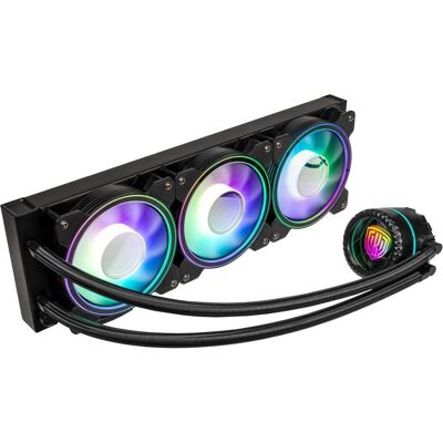 Kolink Umbra Void 360 AIO Performance ARGB CPU Komplett-Wasserkühlung, CPU Wasserkühler, Schwarz Kolink Umbra Void 360 AIO Performance ARGB CPU Komplett-Wasserkühlung, CPU Wasserkühler, Schwarz