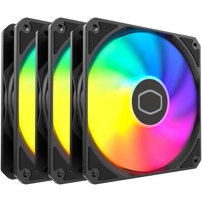 Cooler Master CoolerMaster Lüfter Masterfan 120 Lite ARGB 3-Pack (120 mm, 3x), PC Lüfter, Schwarz Cooler Master CoolerMaster Lüfter Masterfan 120 Lite ARGB 3-Pack (120 mm, 3x), PC Lüfter, Schwarz