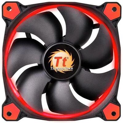 Thermaltake Gehäuselüfter 120mm Rote LED (120 mm, 1x), PC Lüfter, Schwarz Thermaltake Gehäuselüfter 120mm Rote LED (120 mm, 1x), PC Lüfter, Schwarz